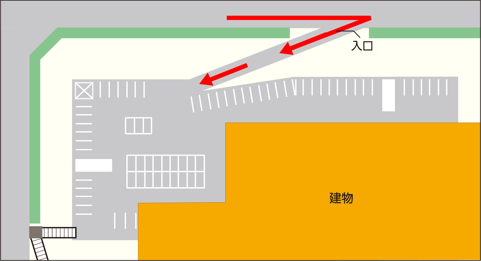 北側駐車場案内マップ